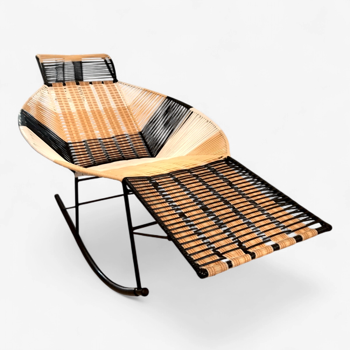 Mecedora playera balanza de tubo tejido sencillo