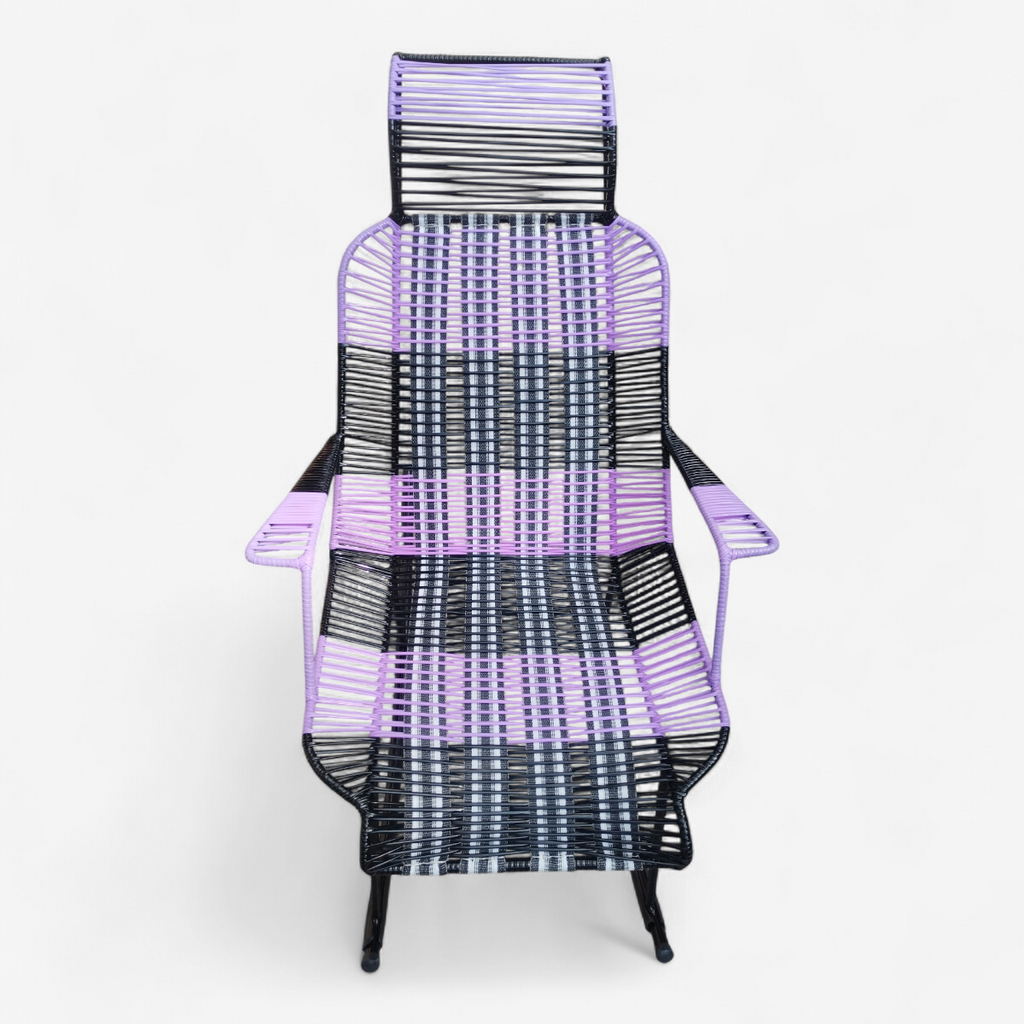 Mecedora tradicional tejido sencillo balanza de tubo