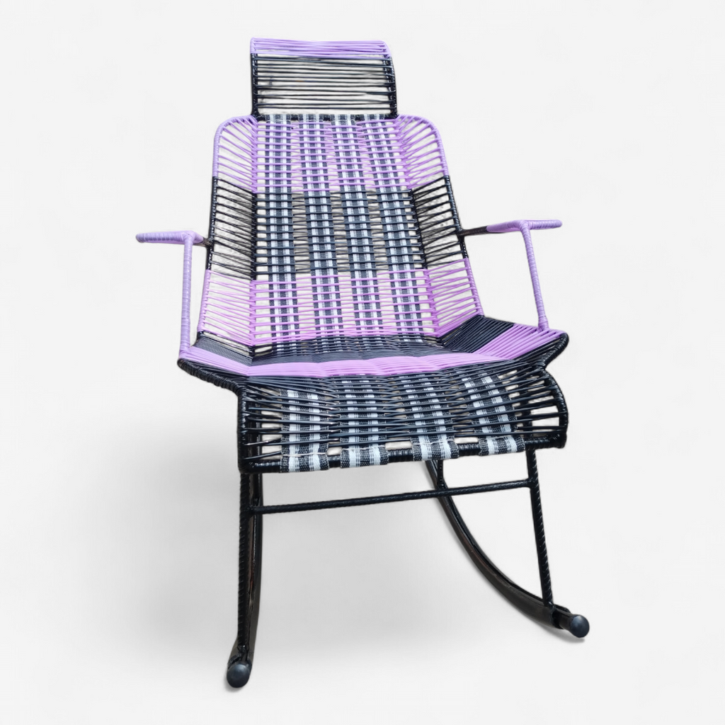 Mecedora tradicional tejido sencillo balanza de tubo