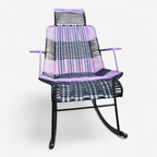 Mecedora tradicional tejido sencillo balanza de tubo