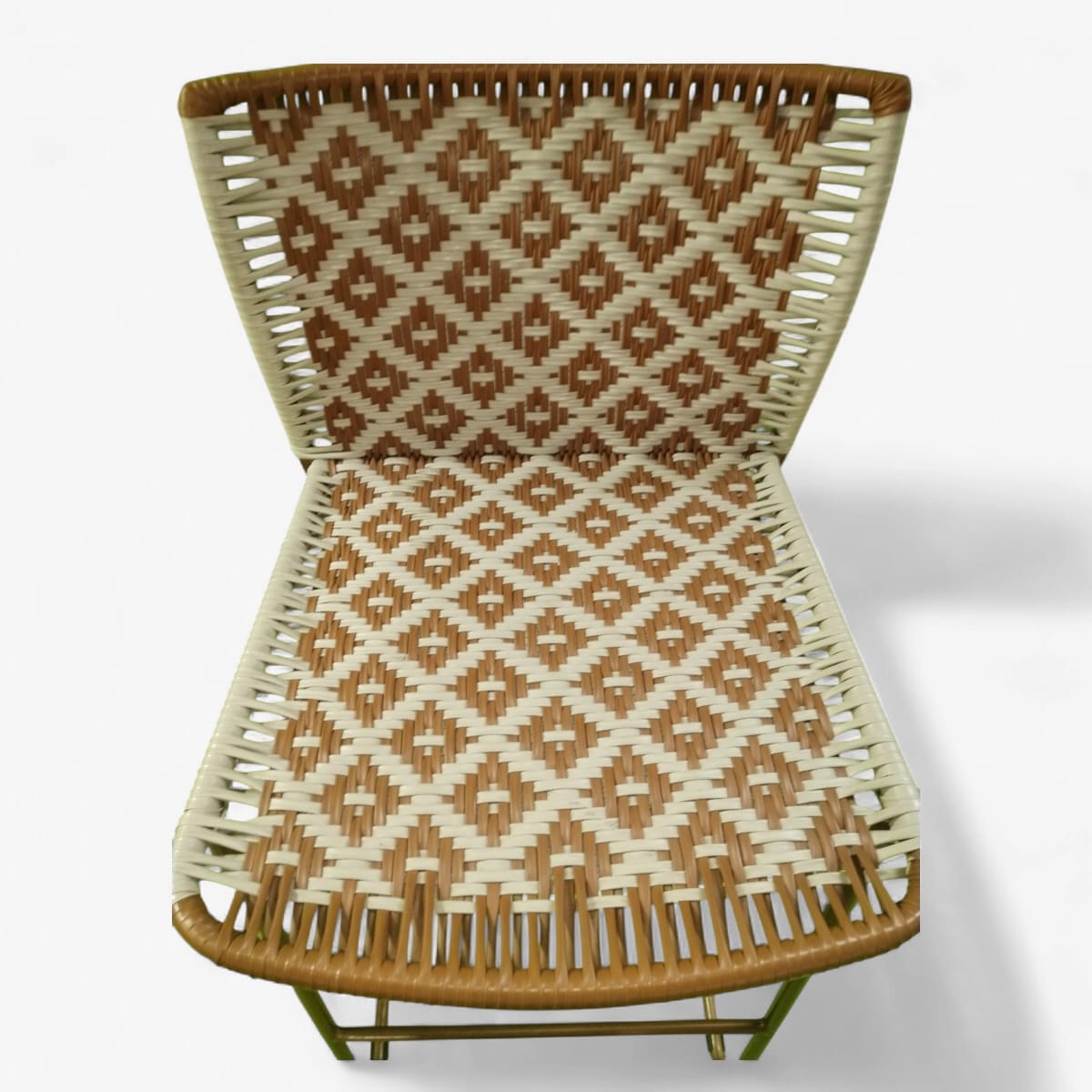 Silla cuba de barra asiento y espaldar rombo continuo