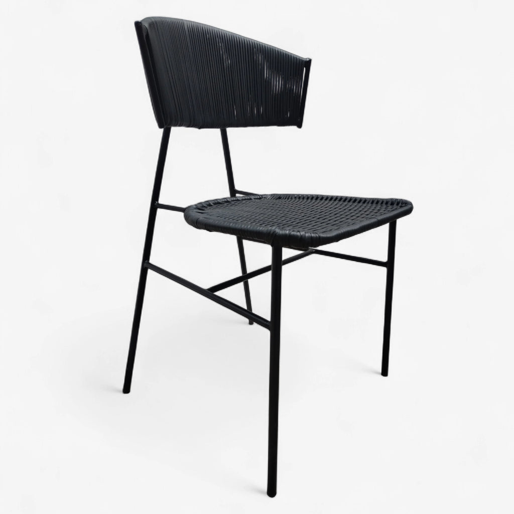 Silla de comedor medio beso asiento tupido