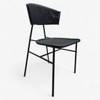 Silla de comedor medio beso asiento tupido