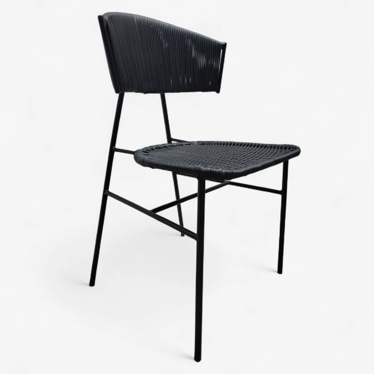 Silla de comedor medio beso asiento tupido