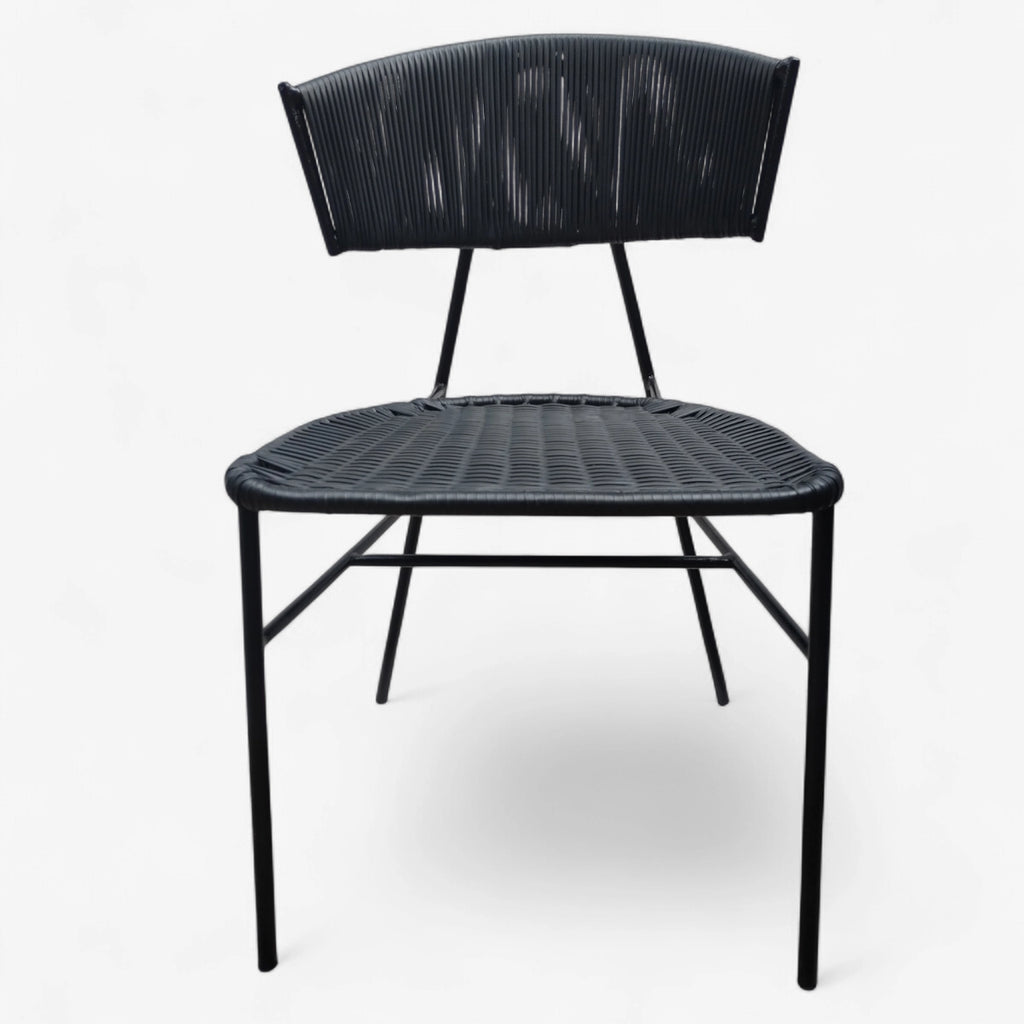 Silla de comedor medio beso asiento tupido