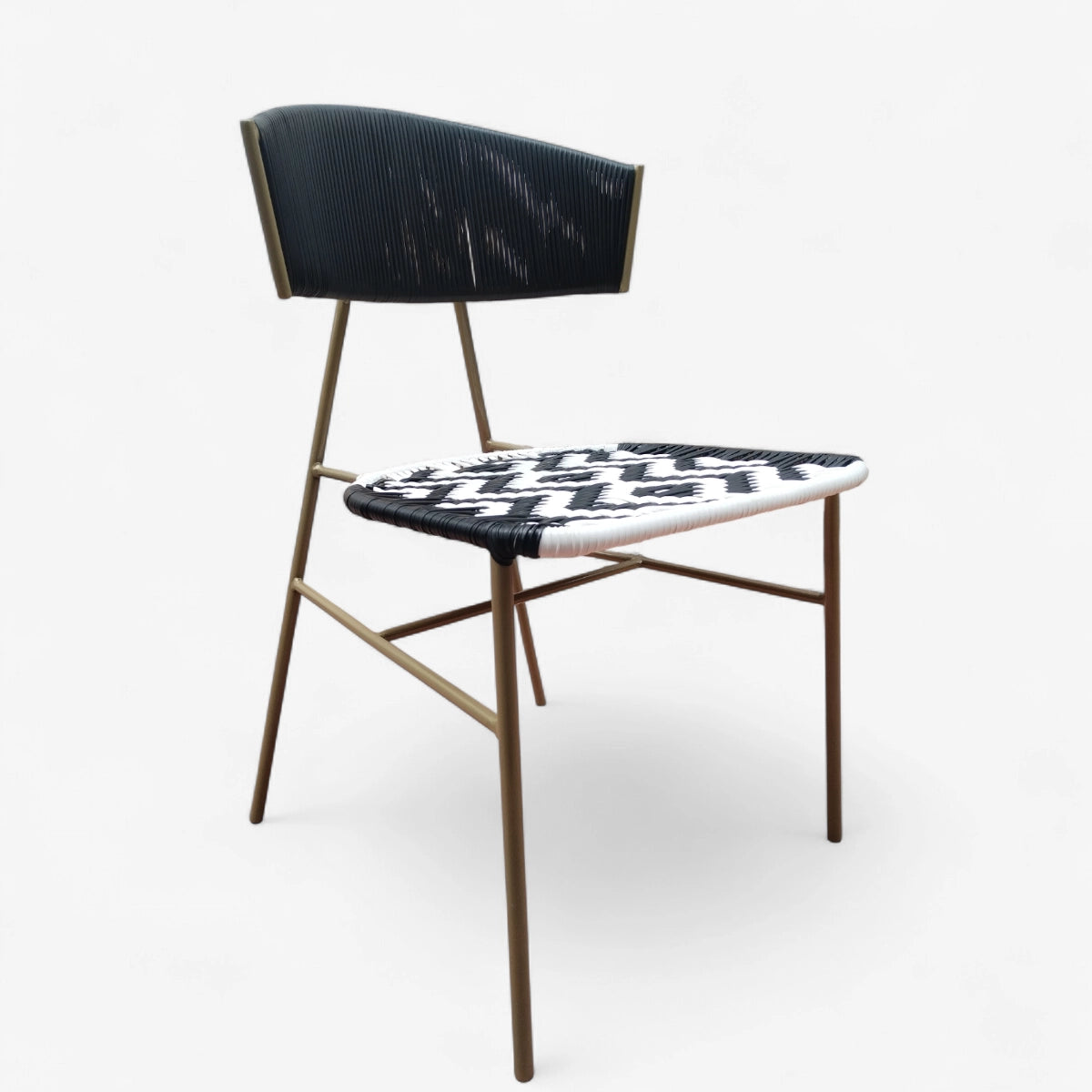 Silla de comedor medio beso asiento tupido