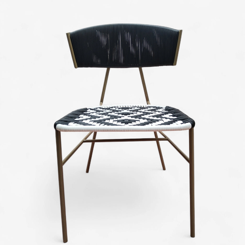 Silla de comedor medio beso asiento tupido