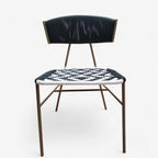 Silla de comedor medio beso asiento tupido