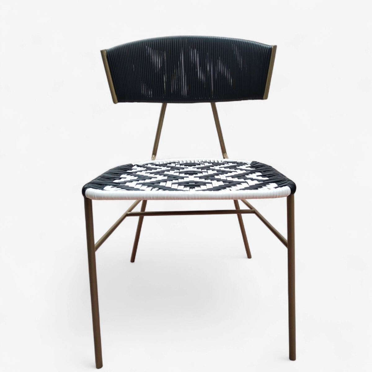 Silla de comedor medio beso asiento tupido