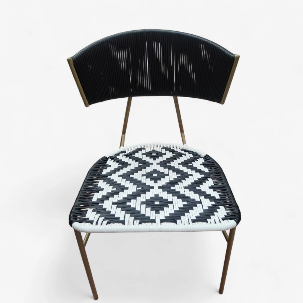 Silla de comedor medio beso asiento tupido