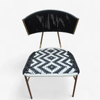 Silla de comedor medio beso asiento tupido