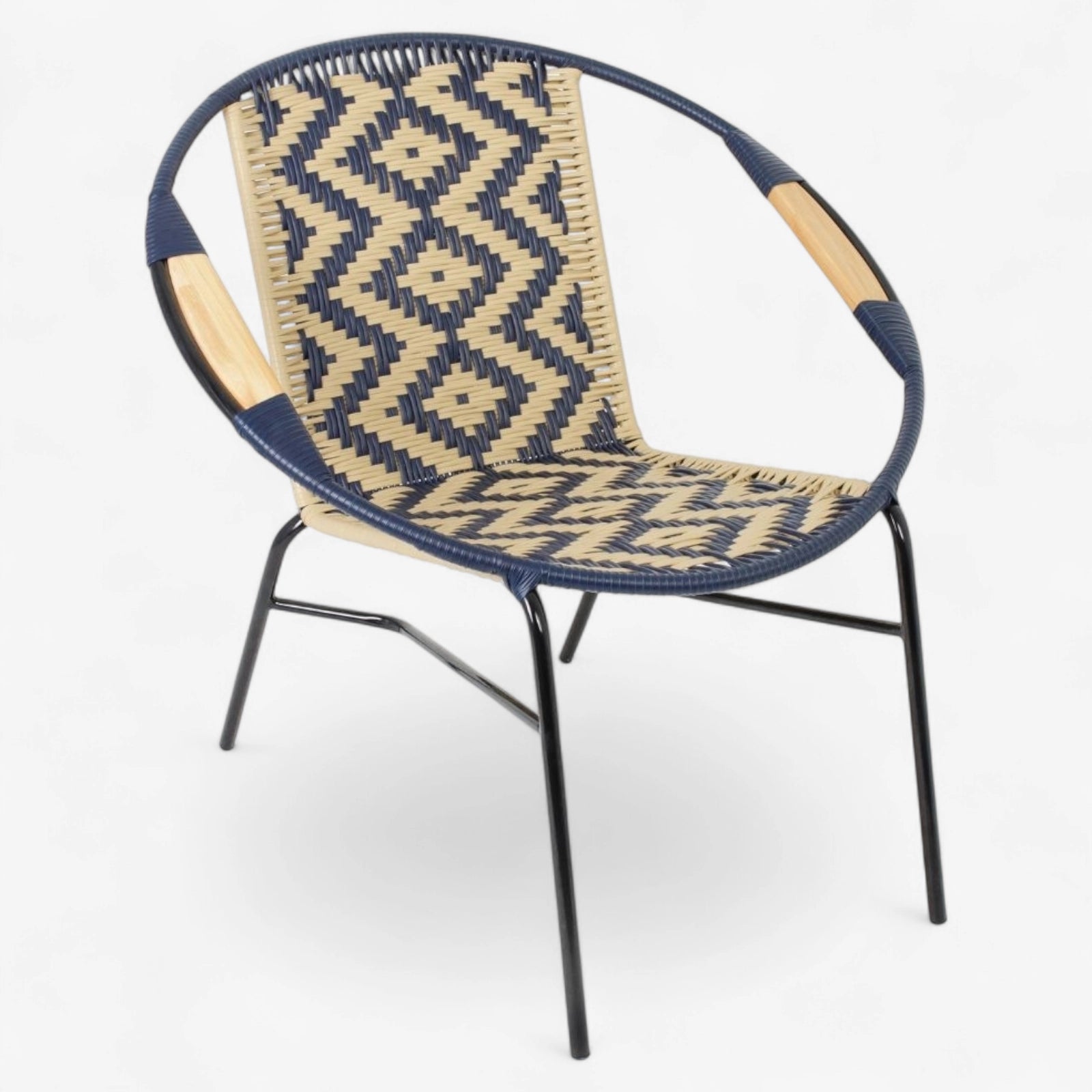 Juego de silla flor especial con brazo de madera en rombo grande completo