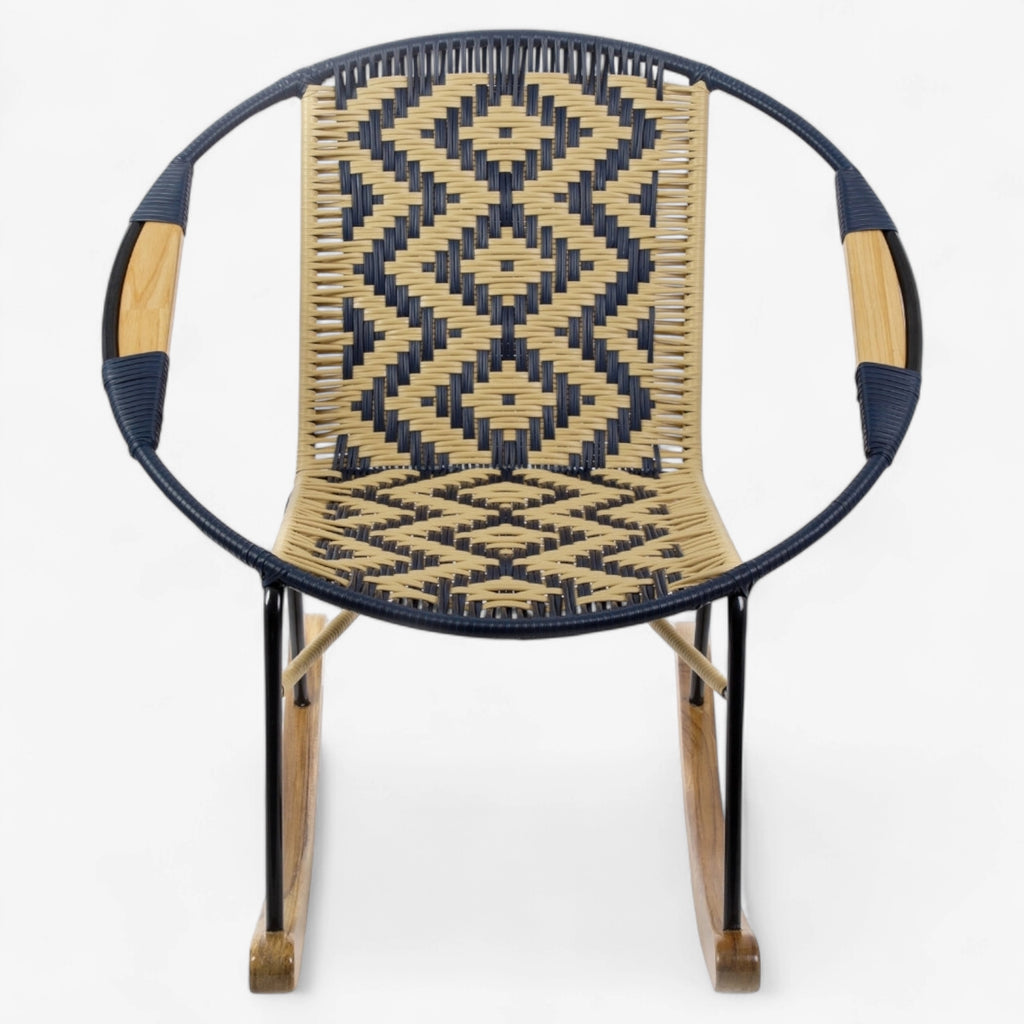 Juego de silla flor especial con brazo de madera en rombo grande completo