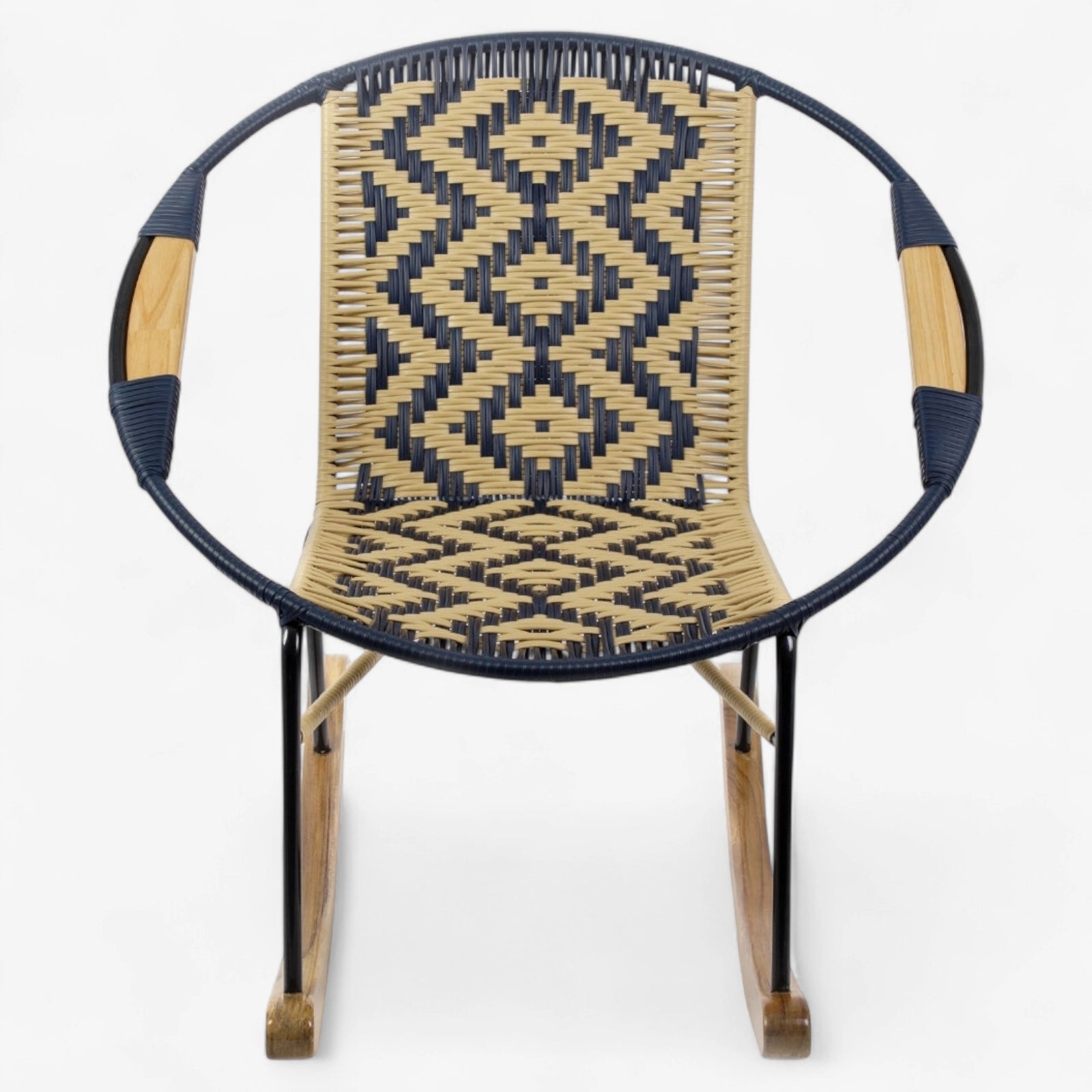 Juego de silla flor especial con brazo de madera en rombo grande completo